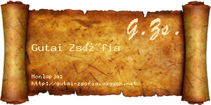 Gutai Zsófia névjegykártya