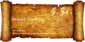 Gutai Zsófia névjegykártya